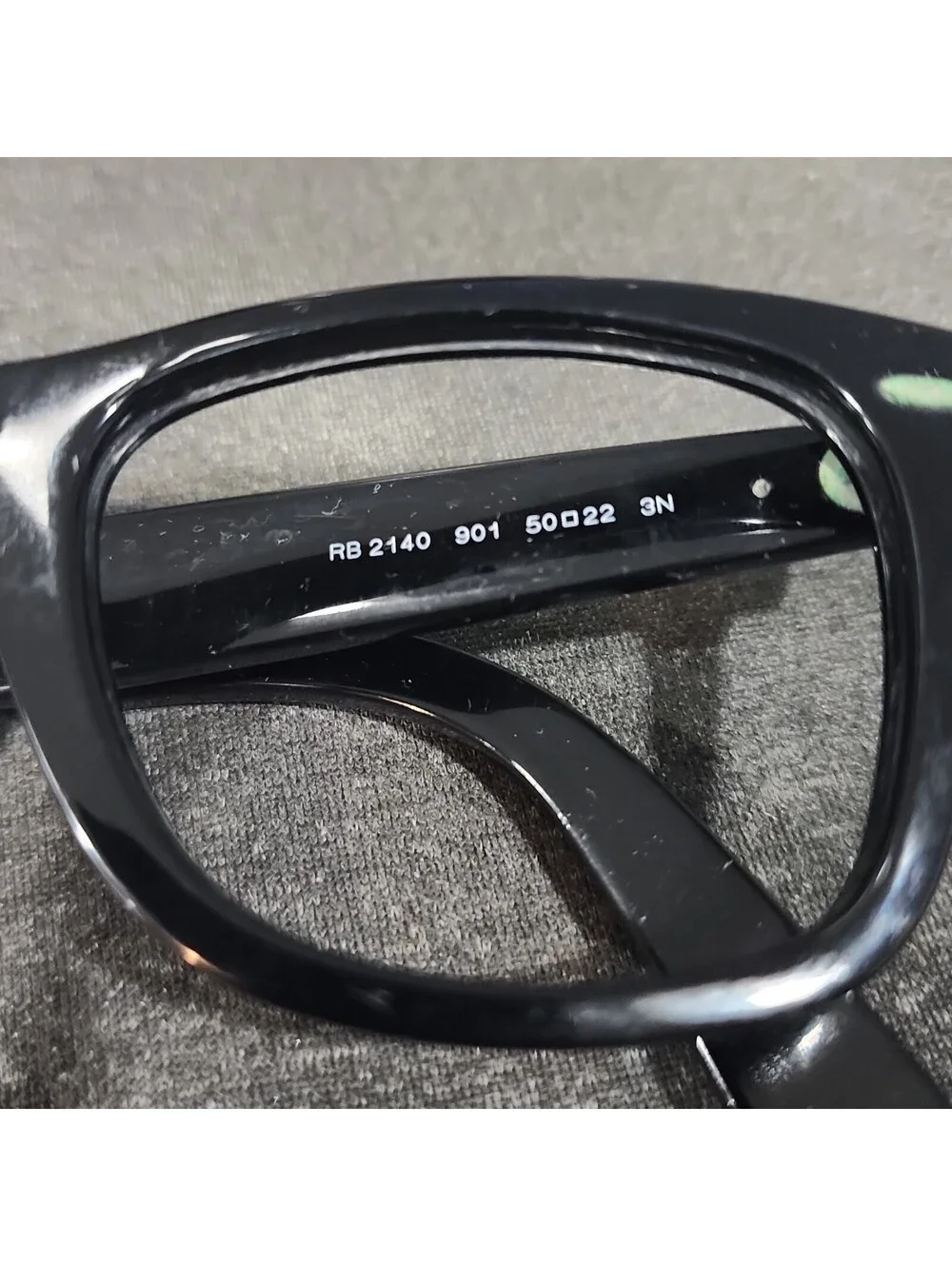 Ray Ban RB2140 901 Black Wayfarer Scratched Sunglasses Frame 50-22
